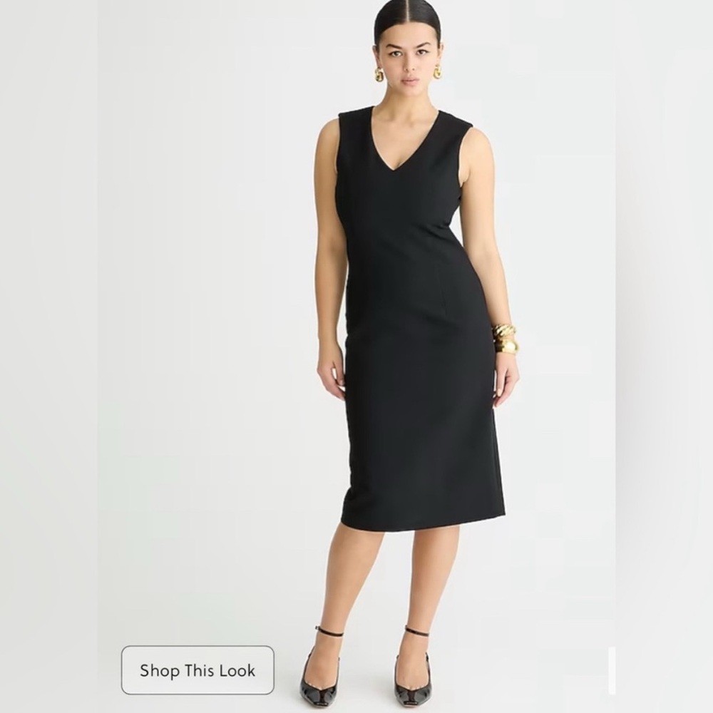 NWT J.CREW Sleeveless Interview Dress Four -Season Stretch Size 00 in Black
